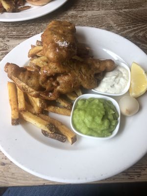Tofish and chips  at Harmonium in Edinburgh