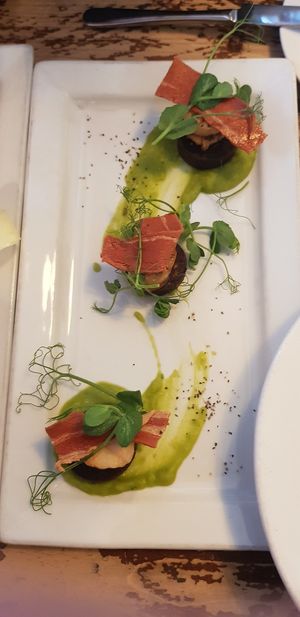 Oyster mushroom scallops at Harmonium in Edinburgh