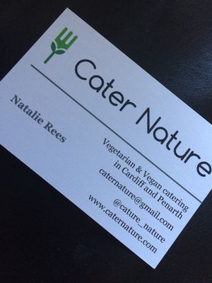 Business cards  at Cater Nature in Cardiff