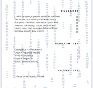 The fourth item in the dessert section is vegan  at Manta at The Cape Hotel in Cabo San Lucas