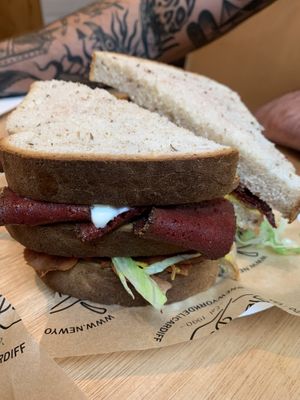 Vegan reuben  at New York Deli in Cardiff