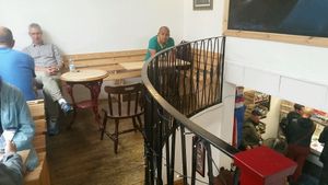 top seating area at New York Deli in Cardiff