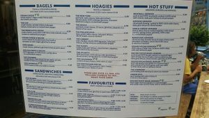 Menu with 5 Vegan options  at New York Deli in Cardiff