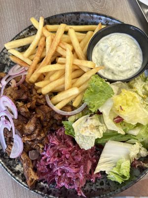 Gyros plate  at Happy Bean in Prague