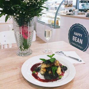 Home made dessert at Happy Bean in Prague