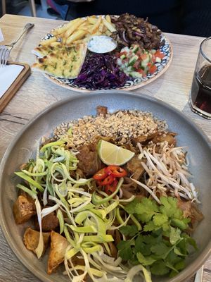 V-Gyros plate and v-pad Thai - delish!   at Happy Bean in Prague