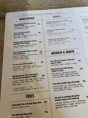 Menu   at Happy Bean in Prague