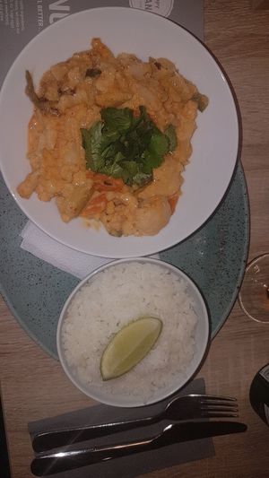 Red curry at Happy Bean in Prague