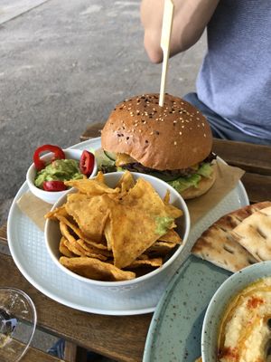Burger at Happy Bean in Prague