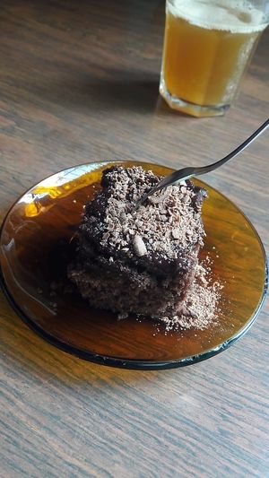 Chocolate Cake at Aurora Restaurante Antiespecista in Porto Alegre