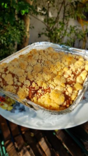 Crumble. It's a delicious 😋  at Aurora Restaurante Antiespecista in Porto Alegre