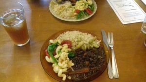 Comida maravilhosa! at Aurora Restaurante Antiespecista in Porto Alegre