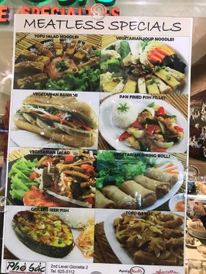 menu at Pho Bac Vietnamese in Makati