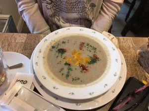 Topinambur-Suppe at Zum Strandläufer in Ahrenshoop