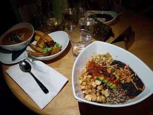 a bowl at Tocaya Modern Mexican in Santa Monica
