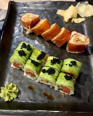 Vegan sushi lunch combo at Blue Sushi Sake Grill in Naperville