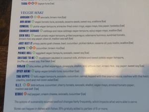 Menu 2 at Blue Sushi Sake Grill in Naperville