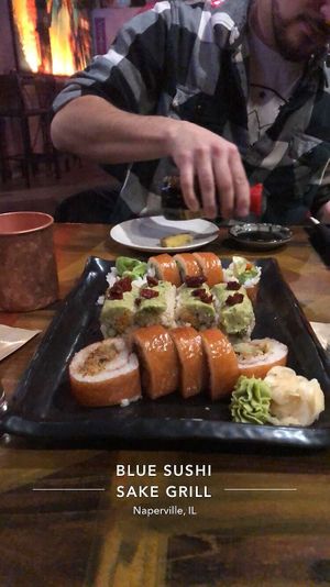 Trying lots of different rolls! at Blue Sushi Sake Grill in Naperville