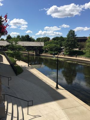 View from patio! So cute! at Blue Sushi Sake Grill in Naperville