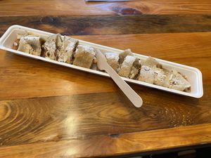 Vegan, apple mix at The Happy Pig Pancake Shop in Amsterdam