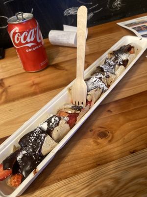   at The Happy Pig Pancake Shop in Amsterdam