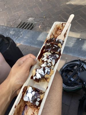   at The Happy Pig Pancake Shop in Amsterdam