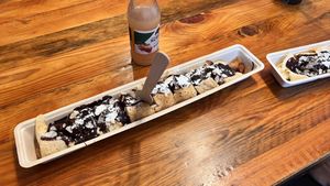 Vegan apple pancake!  at The Happy Pig Pancake Shop in Amsterdam