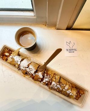   at The Happy Pig Pancake Shop in Amsterdam