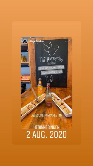  at The Happy Pig Pancake Shop in Amsterdam