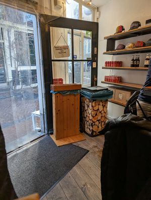 Der Shop at The Happy Pig Pancake Shop in Amsterdam