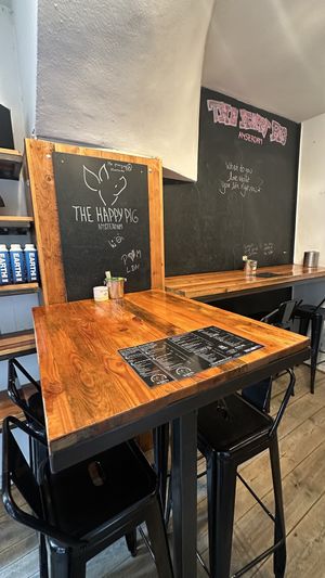   at The Happy Pig Pancake Shop in Amsterdam