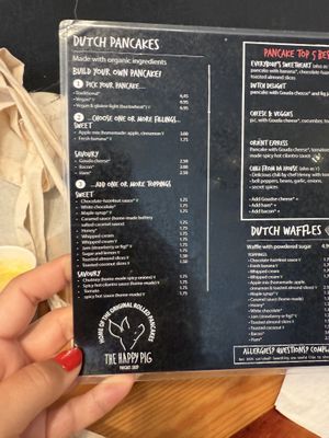   at The Happy Pig Pancake Shop in Amsterdam
