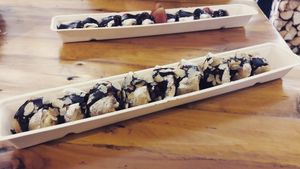 Banana Pancake at The Happy Pig Pancake Shop in Amsterdam