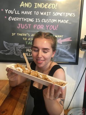 Vegan pancake!!! at The Happy Pig Pancake Shop in Amsterdam