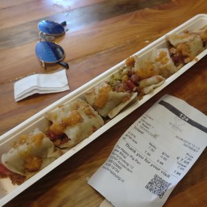 Vegan Chilli Pancake €7,95 at The Happy Pig Pancake Shop in Amsterdam