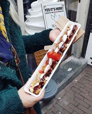 Pancake at The Happy Pig Pancake Shop in Amsterdam