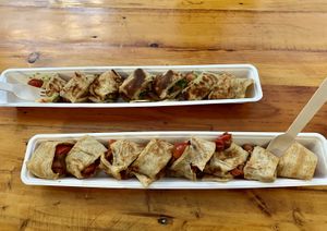 Vegan 🌱 pancakes not sweet version  at The Happy Pig Pancake Shop in Amsterdam