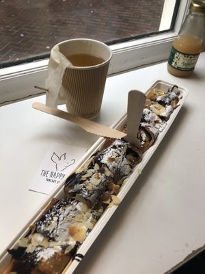 Pancakes at The Happy Pig Pancake Shop in Amsterdam