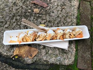 Apple Cinnamon Pancake with Maple Syrup at The Happy Pig Pancake Shop in Amsterdam