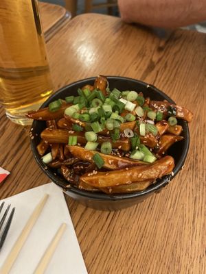Teriyaki chips #Veganuary at Temujin Restaurant in Halifax