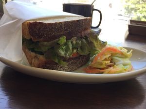 Vegan hamburger at Hareya in Atsugi
