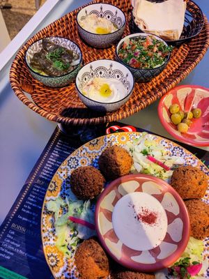 Vegan mezze menu at Au Coeur du Liban in Metz