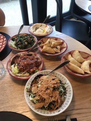 Some vegetarian and vegan options   at Au Coeur du Liban in Metz