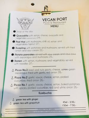  the english menu  at Vegan Port Pizza & Restaurant in Gdansk