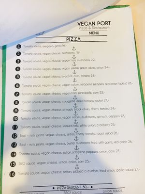  the english menu  at Vegan Port Pizza & Restaurant in Gdansk
