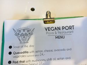 the english menu  at Vegan Port Pizza & Restaurant in Gdansk