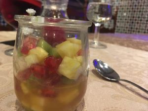 Vegan dessert at Tablao Flamenco Cordobes in Barcelona