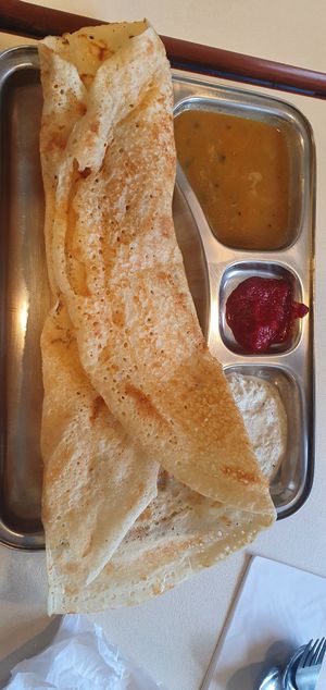 Masala dosa - dosa not as crispy thin as I like it and filling not enough flavour imo at Dosa Special in High Wycombe