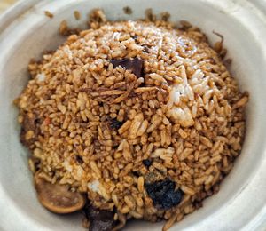 claypot rice at CGS Vegetarian Cafe in Miri