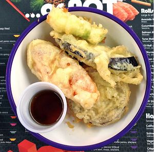 Vegan tempura at YO! Sushi in Dartford
